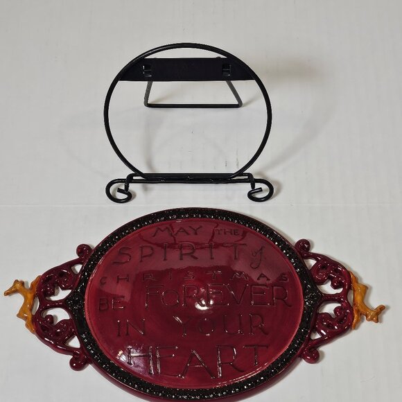 Ganz Ceramic Plate "May The Spirit Of Christmas Be Forever In Your Heart" - Picture 5 of 11